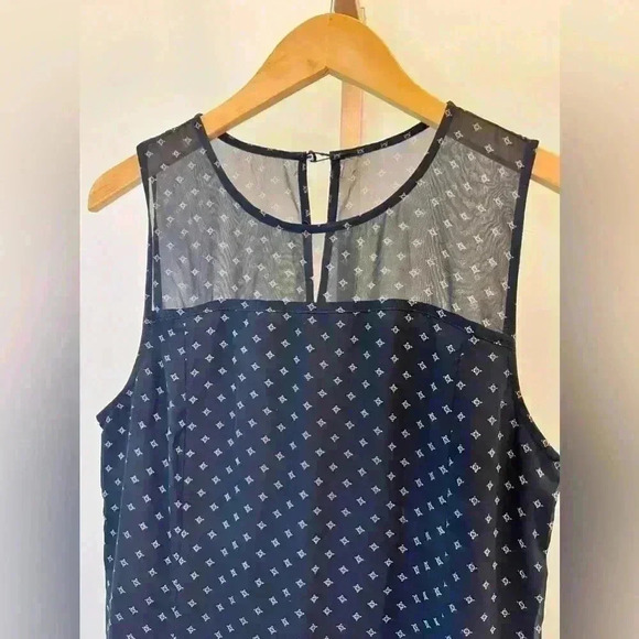 Abercrombie & Fitch Women's Geometric  Drop Waist Dress Blue 6T - Picture 3 of 8